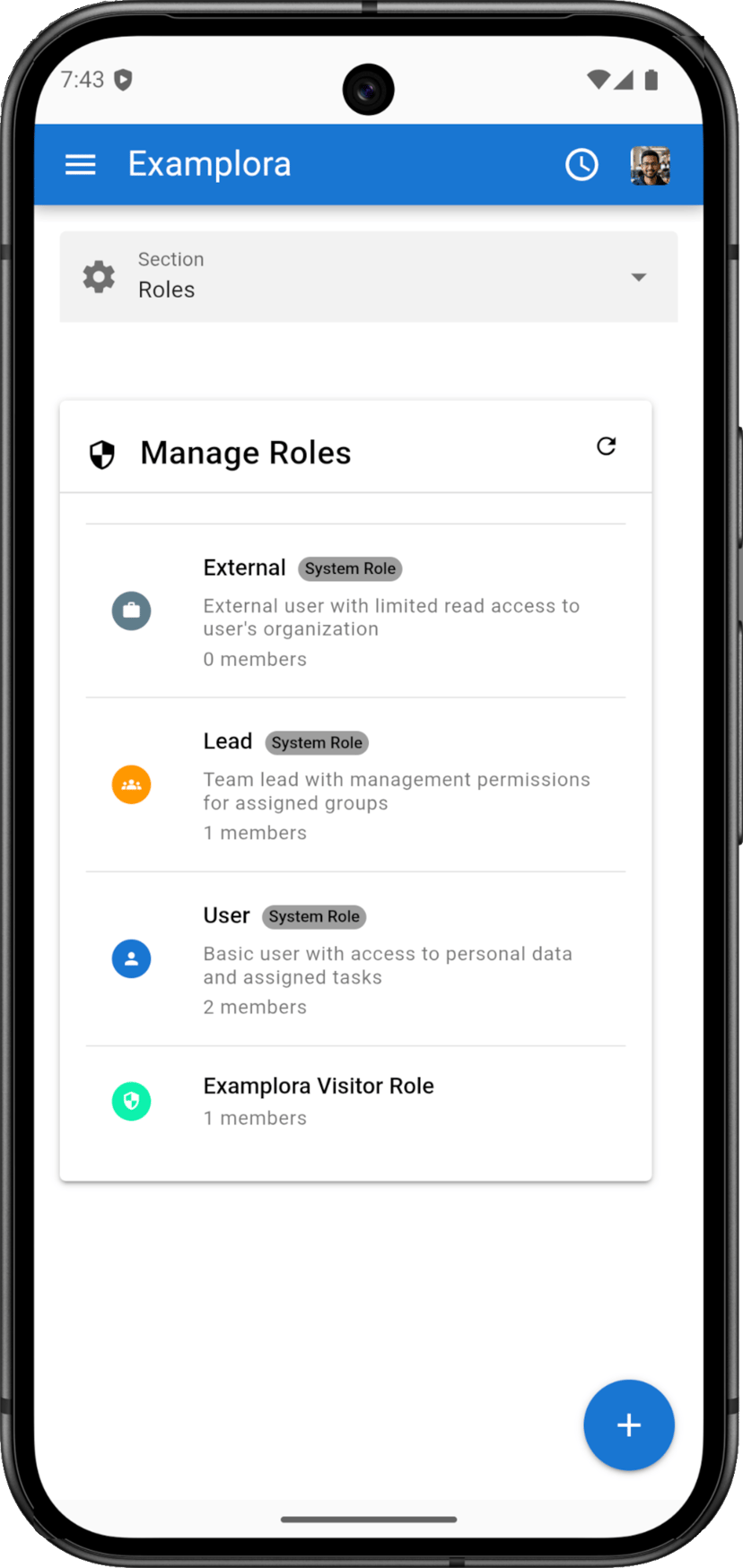 Roles and permissions management